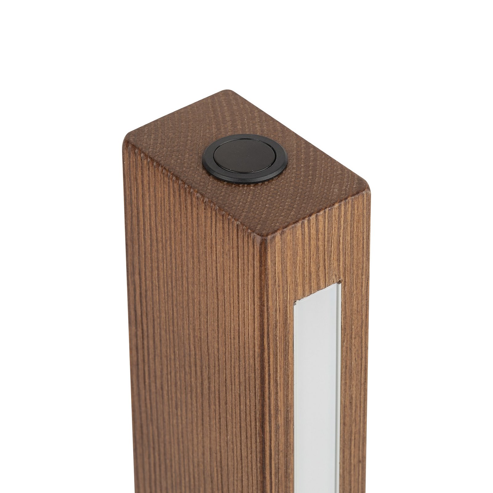 LED wooden table lamp Teo, pine, 42 cm, touch dimmer