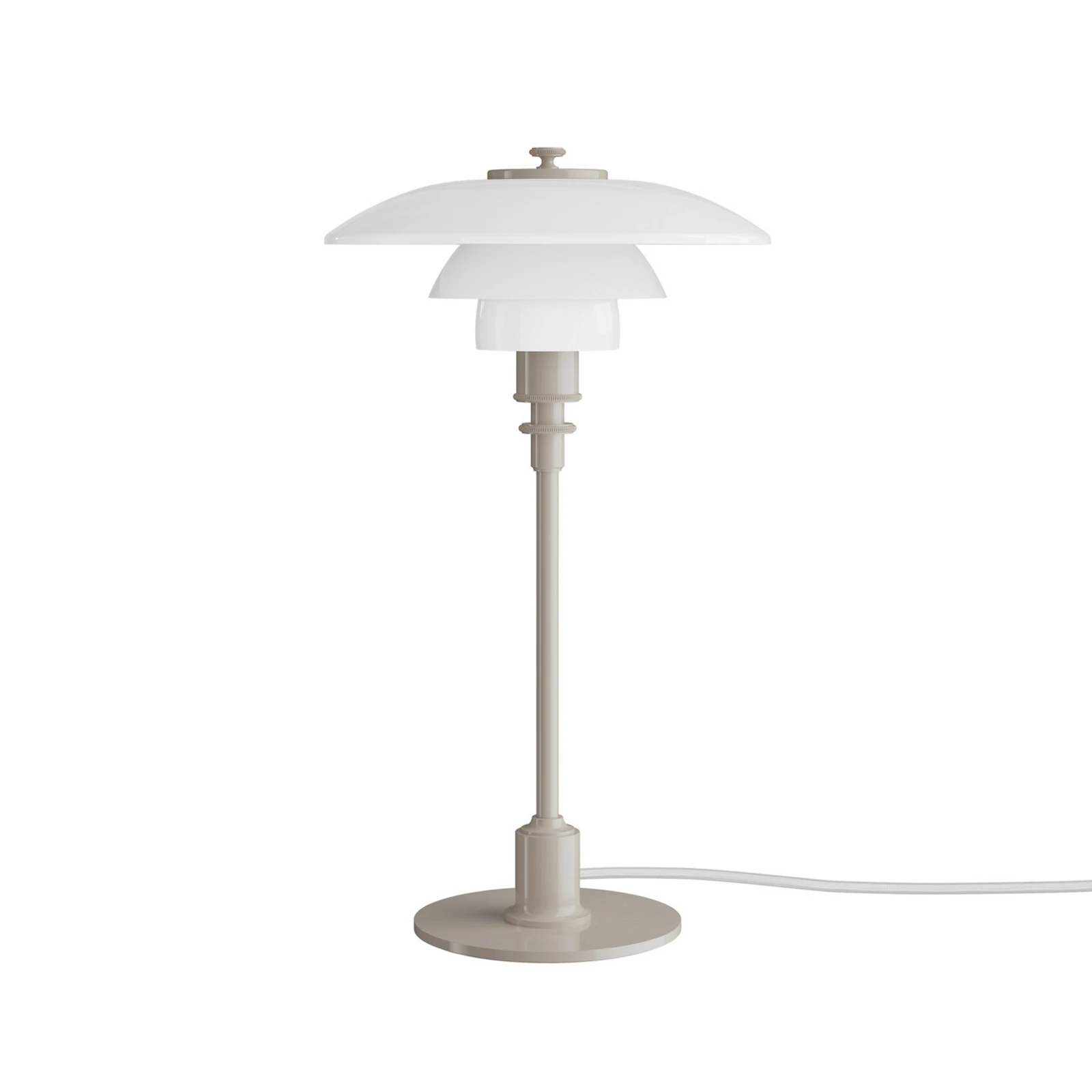 Louis Poulsen PH 2/1 stolna lampa, sjajna bež, Ø 20 cm