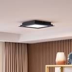 Lucande Leicy LED ceiling lamp RGBW black 34 cm
