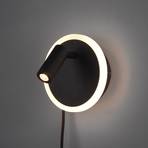 LED-vägglampa Jordan, 2 lampor, svart