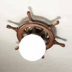 Timone ceiling light, spherical glass white