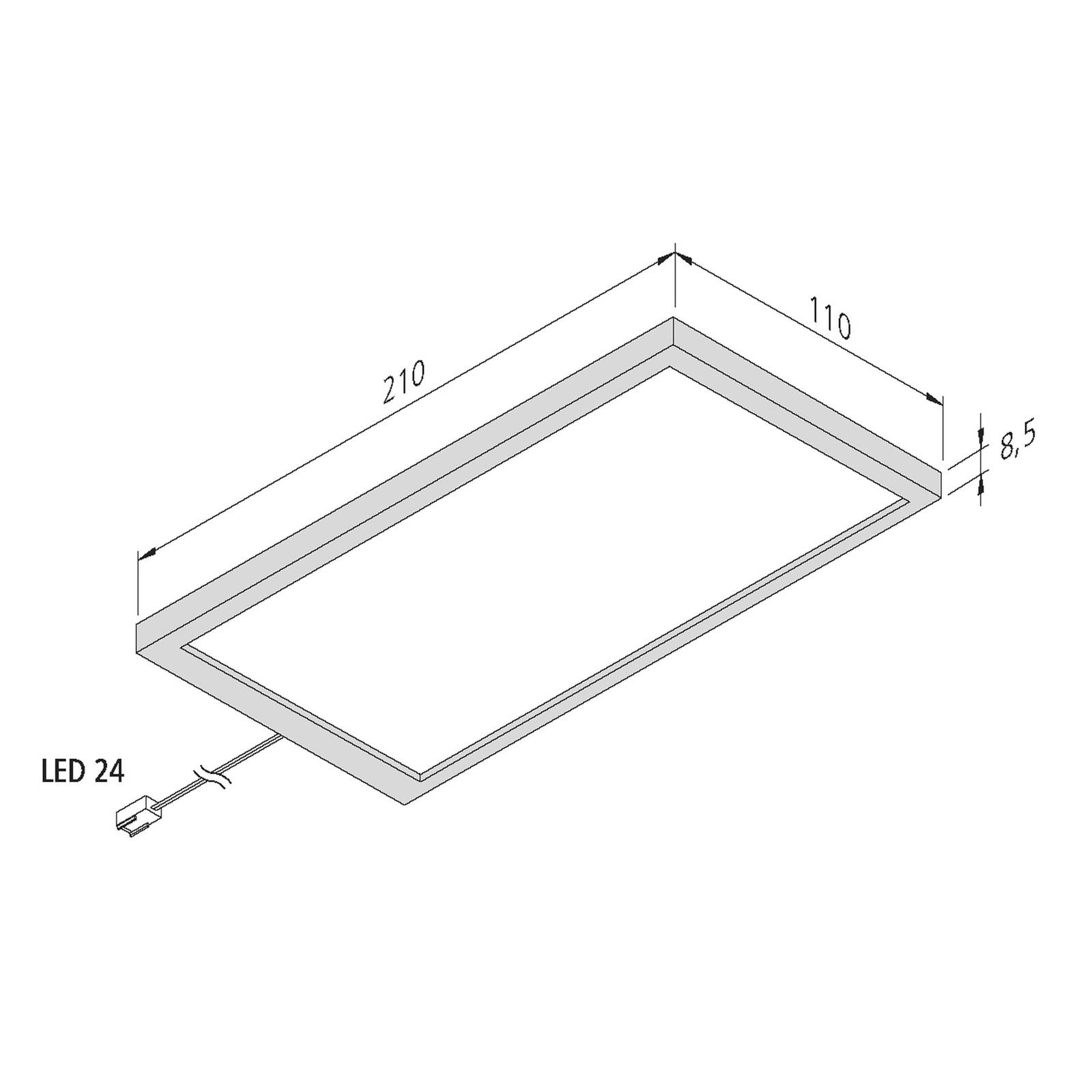 Oprawa podszafkowa LED Sky czarna 3 000 K