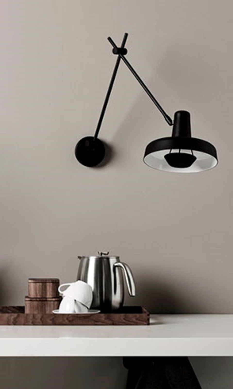 Arigato Wall Lamp Short w/Cable Black - Grupa