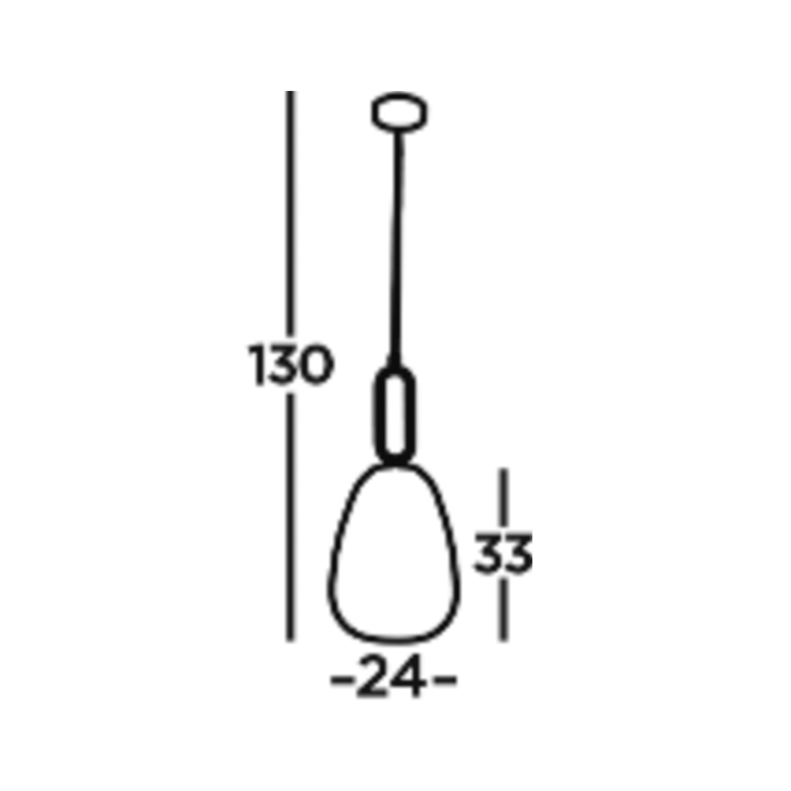 Elixir függőlámpa, nikkel színű/tiszta, üveg, Ø 24 cm, E27