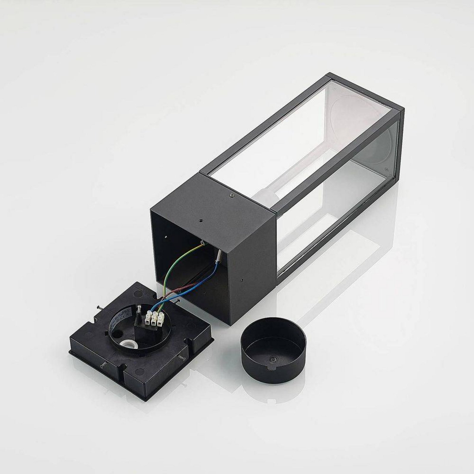Peldar Zahradní Lampa H40 Dark Grey/Clear - Lindby