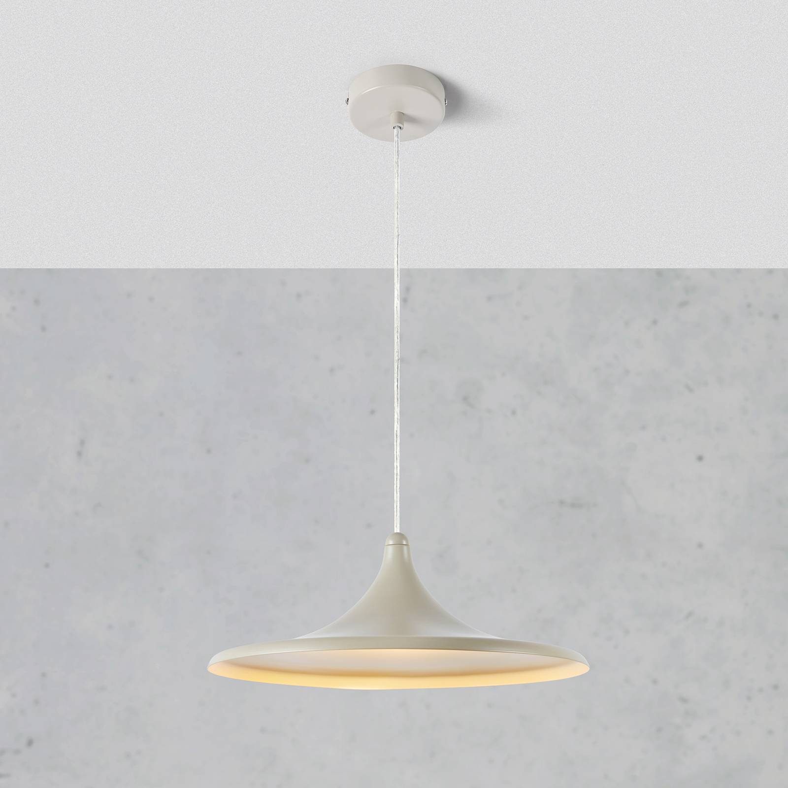 Markslöjd LED hanglamp BEAM, beige, aluminium, Ø 37 cm
