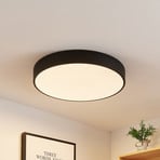 Lindby LED-Deckenleuchte Simera, Ø 50cm, schwarz, dimmbar