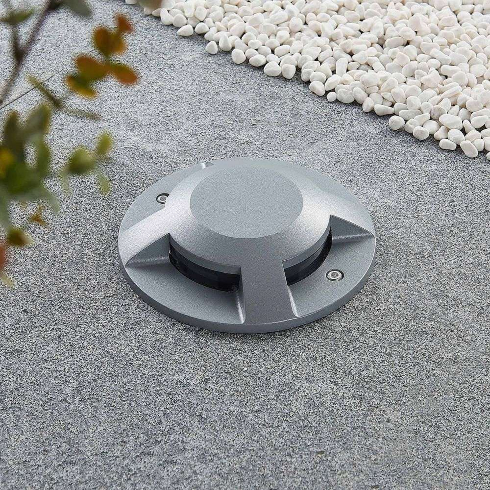 Jeffrey LED 4 Recessed Ground Spot Silver - Lucande