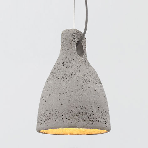 Betonowa lampa wisząca LENNA, szara