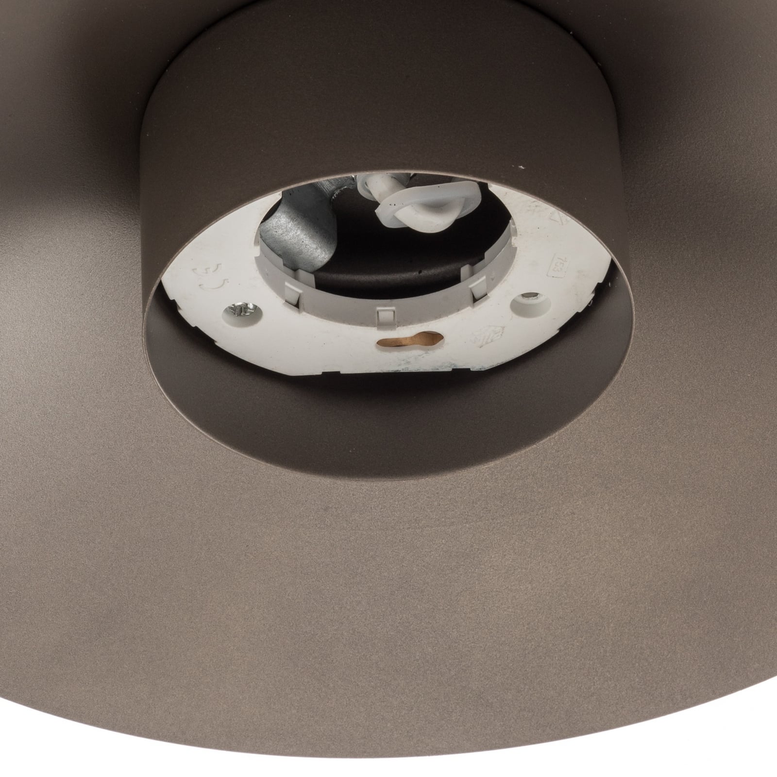 Wandleuchte Lume, braun, Metall, Höhe 30,5 cm