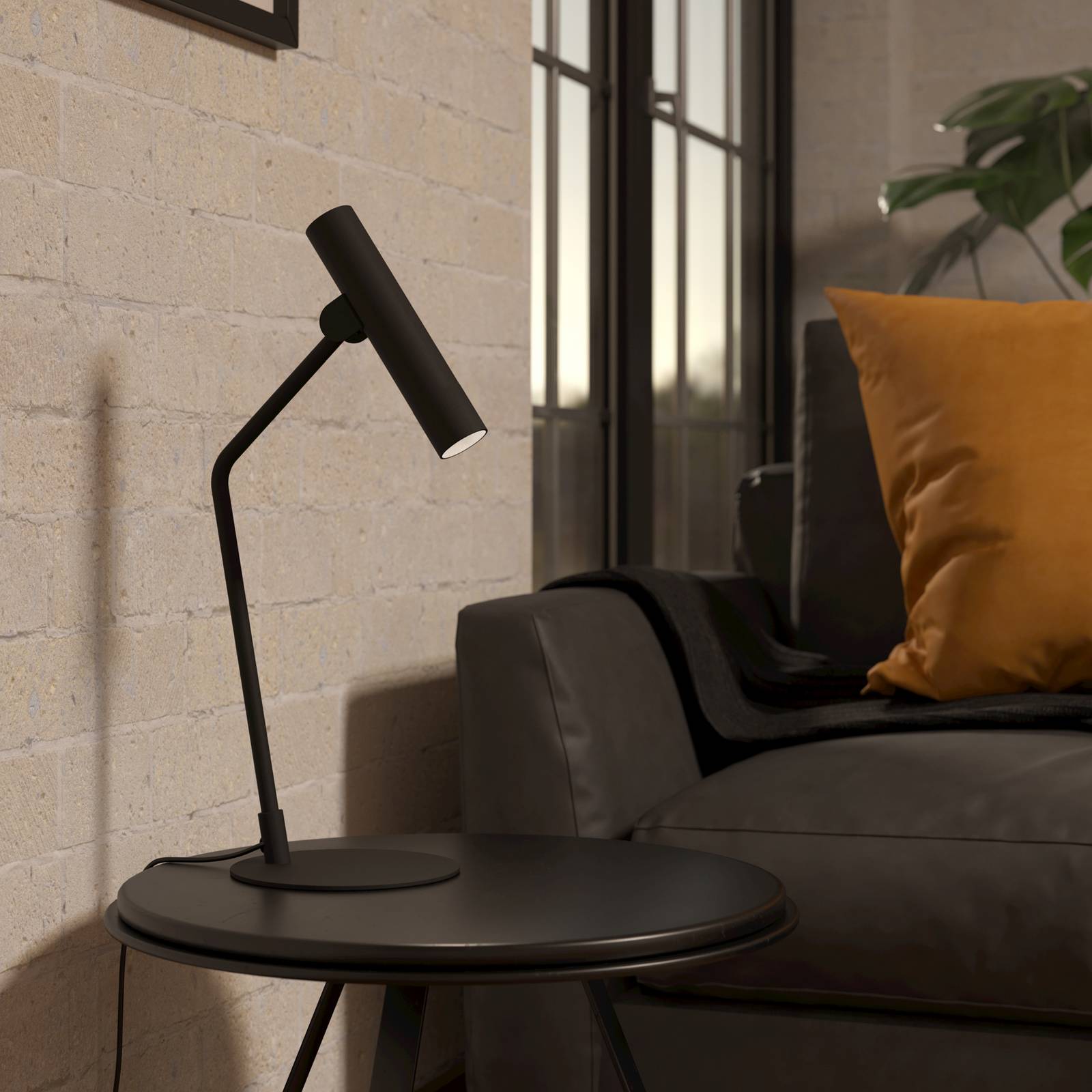 LED-Tischleuchte Almudaina, schwarz, Höhe 49,5 cm, Stahl günstig online kaufen