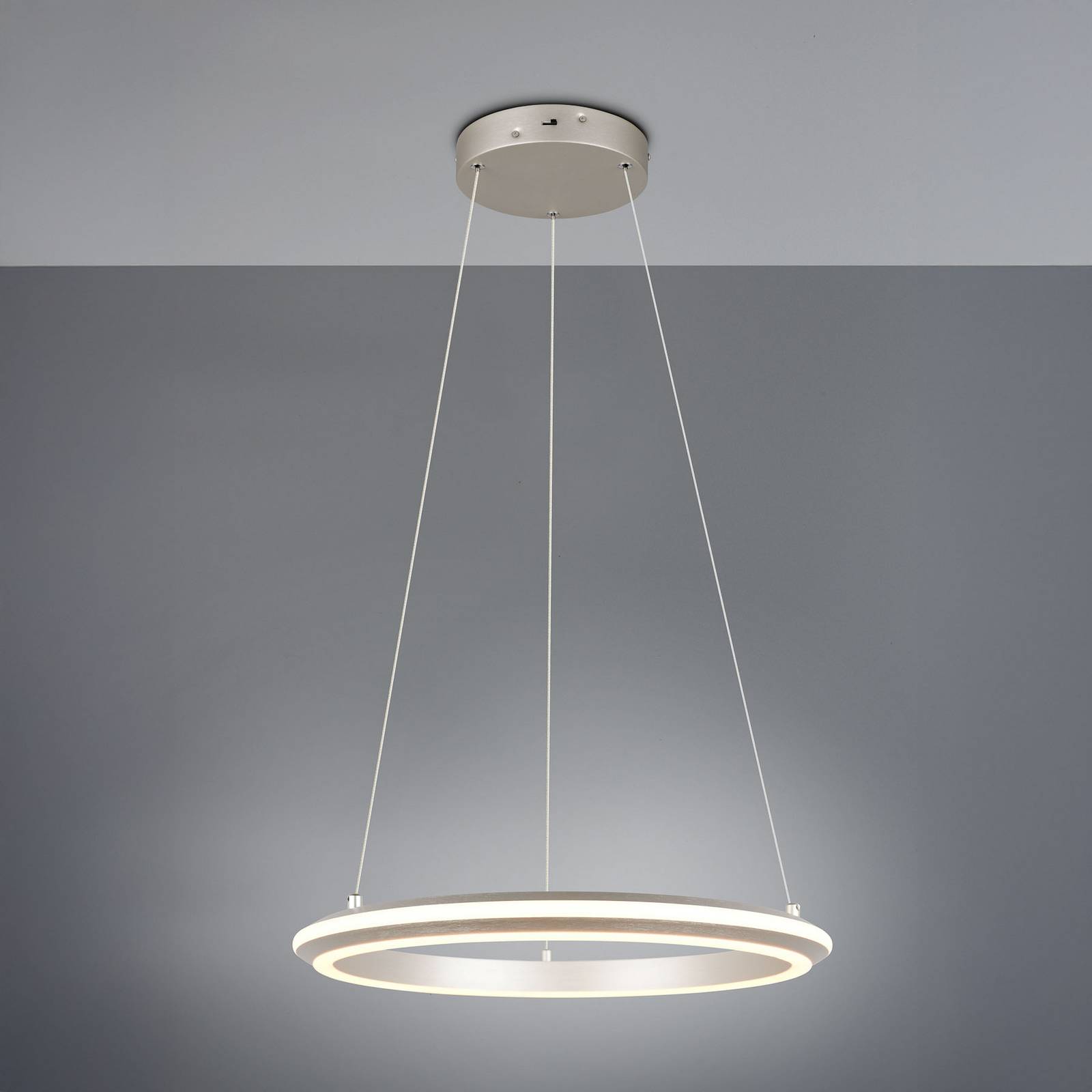 LED-Pendellampe Amador, Ø 45 cm, nickelfarben, Metall, CCT günstig online kaufen