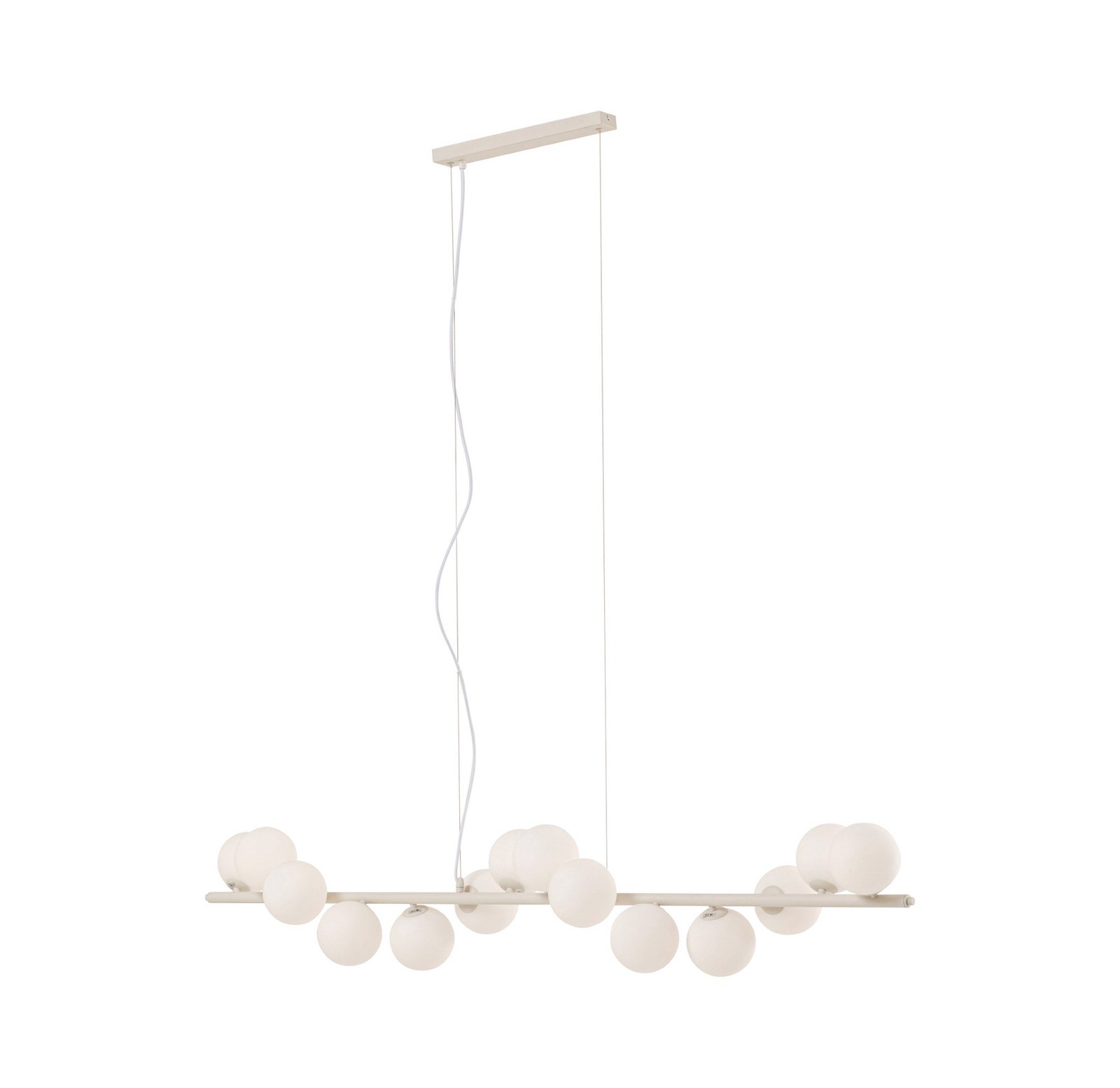 Lámpara colgante KARE Scala Balls, gris claro, 150 cm, G9 Lámpara colgante KARE Scala Balls, gris claro, 150 cm, G9