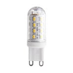 G9 3W 830 LED bulb in tubular form clear