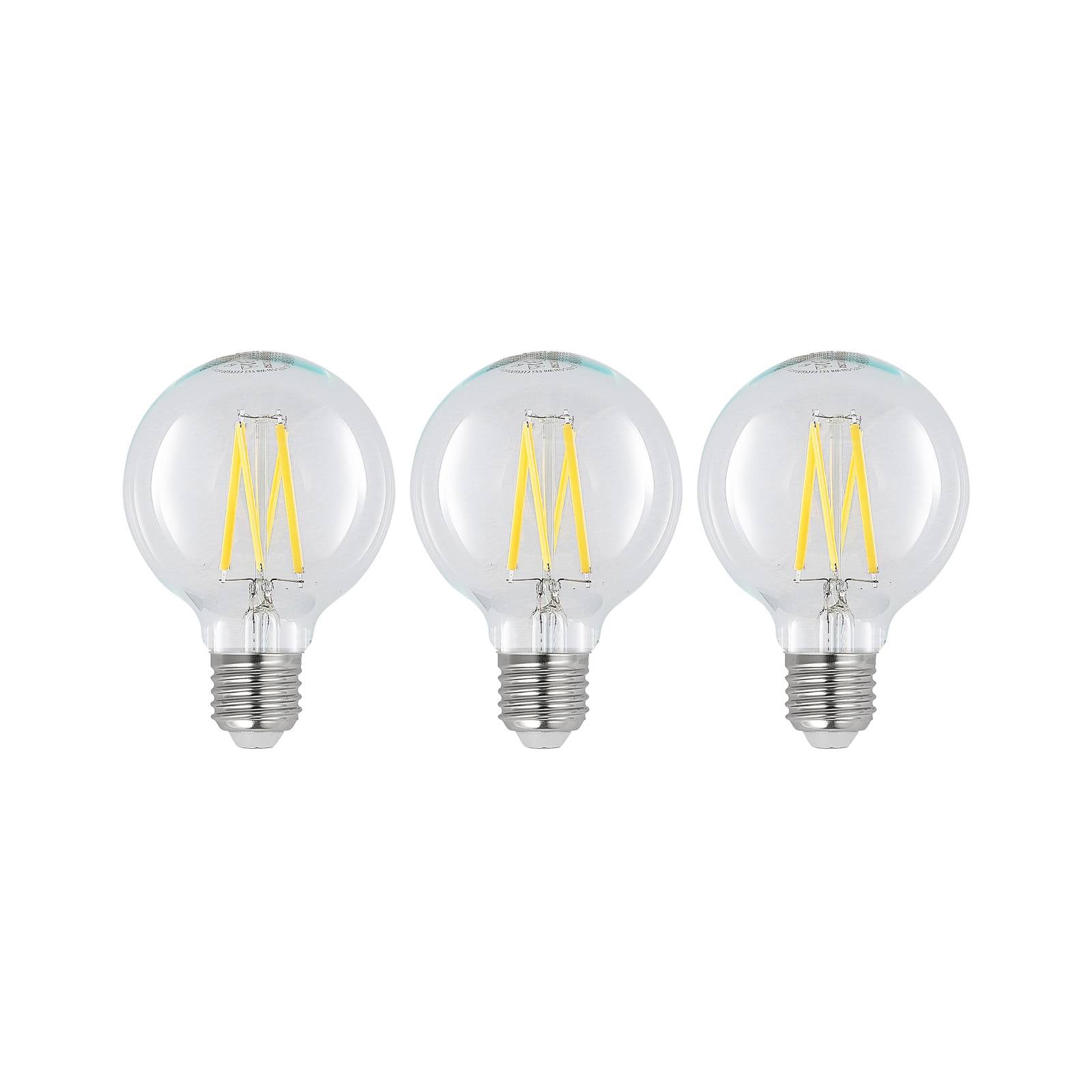 LED E27 8W G80 2.700K Filament dimmbar klar 3er