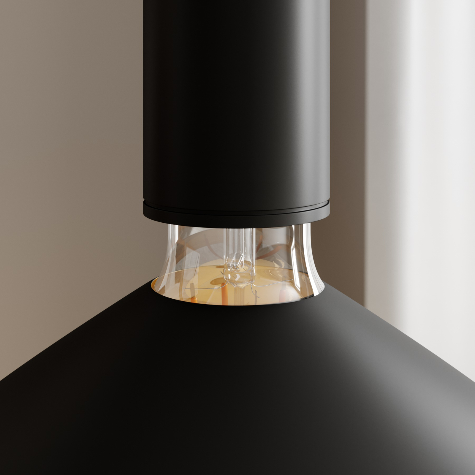 Arcchio Jaika lámpara colgante, 1 luz, negro