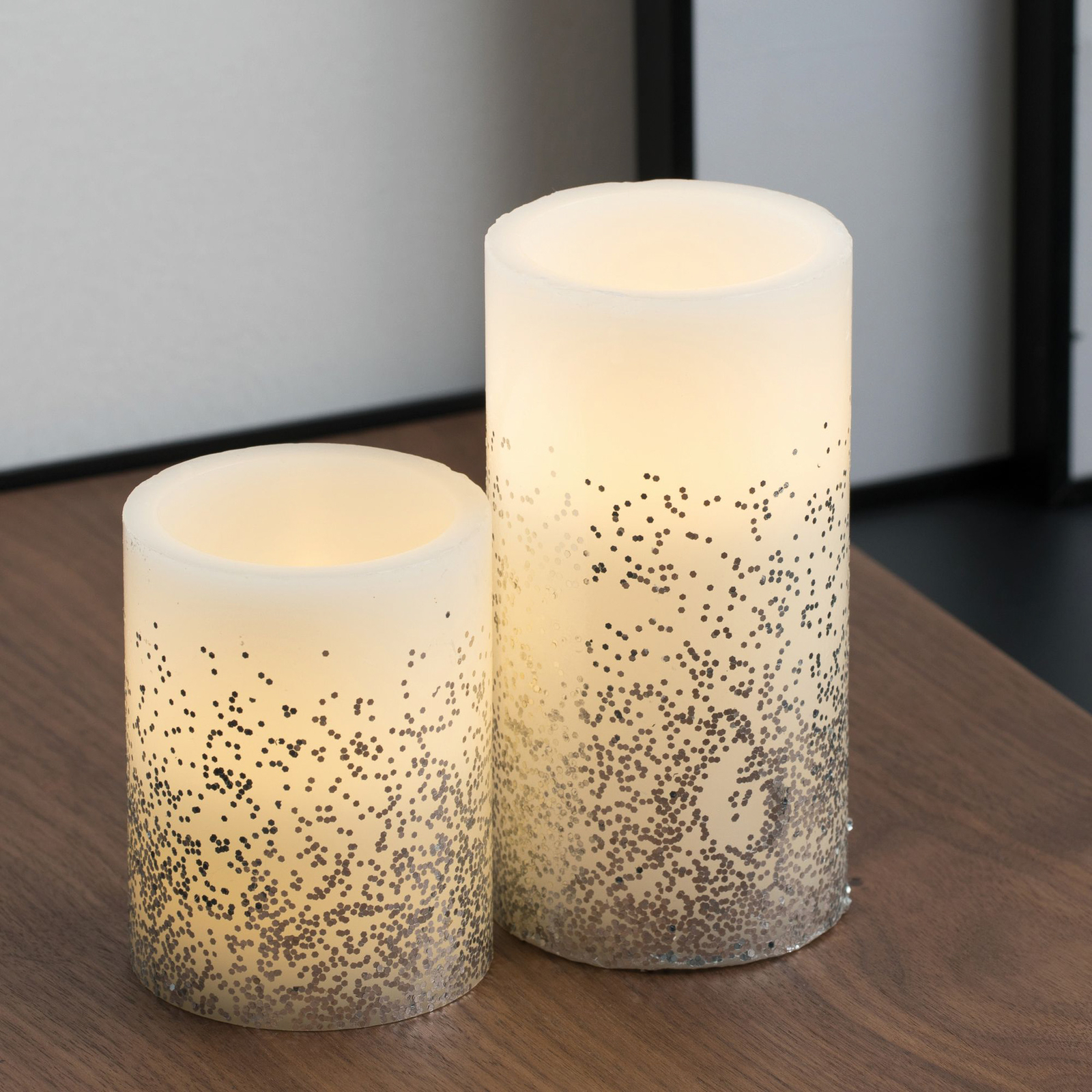 Pauleen Glitter Candle Candela LED Set di 2 candele