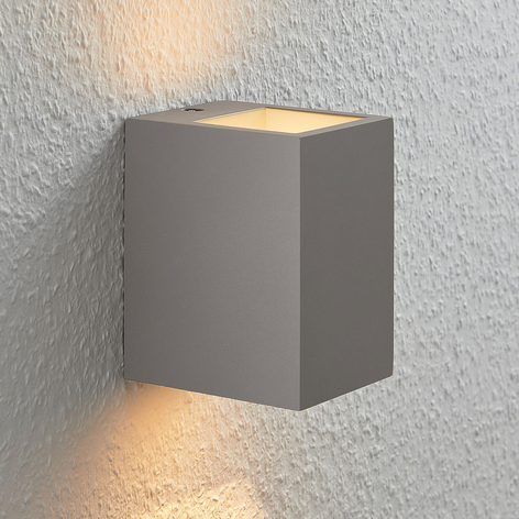 Beton-Wandleuchte Smira in Grau, 12,5 x 15 cm