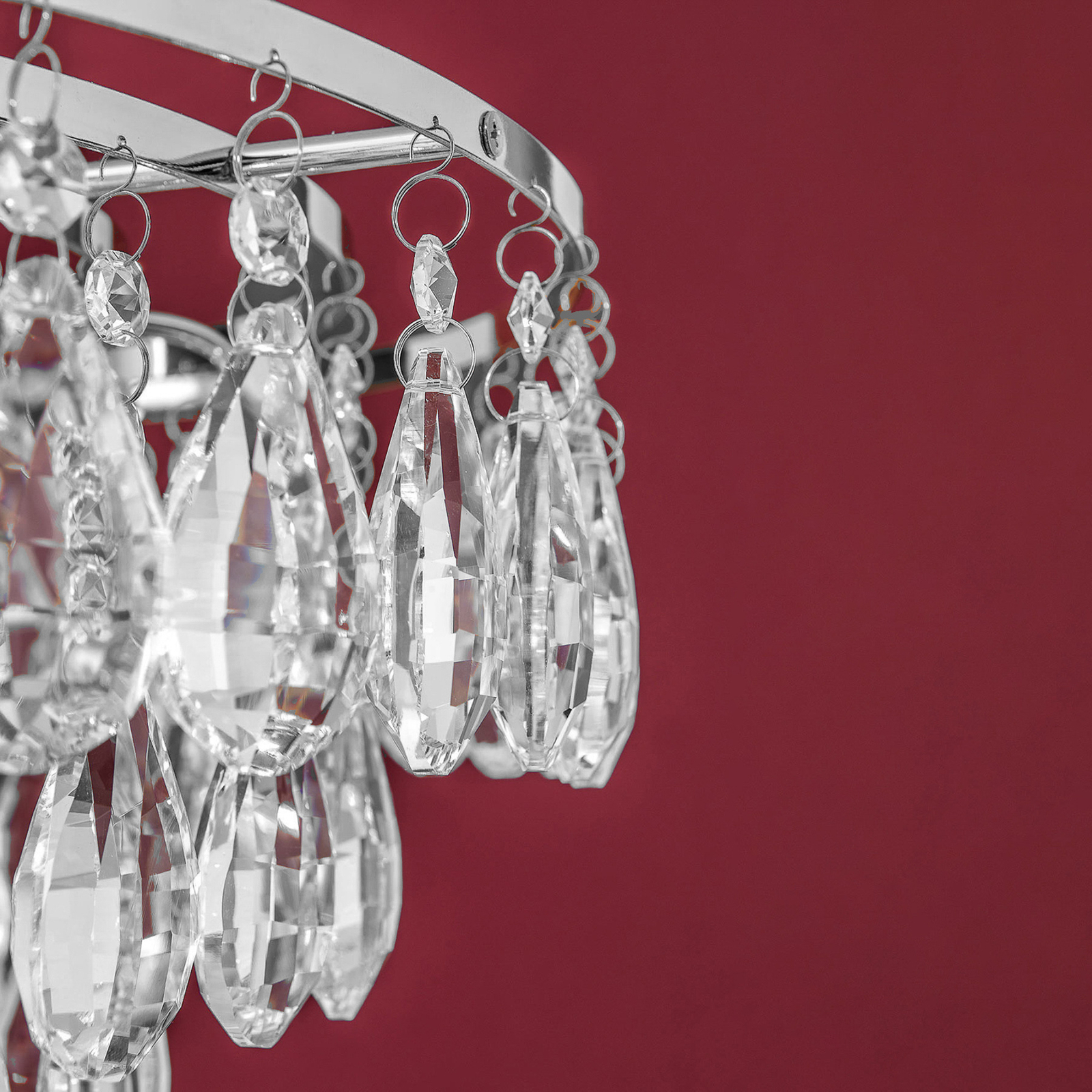Hanglamp Celeste met K9-kristallen 9-lamps chroom