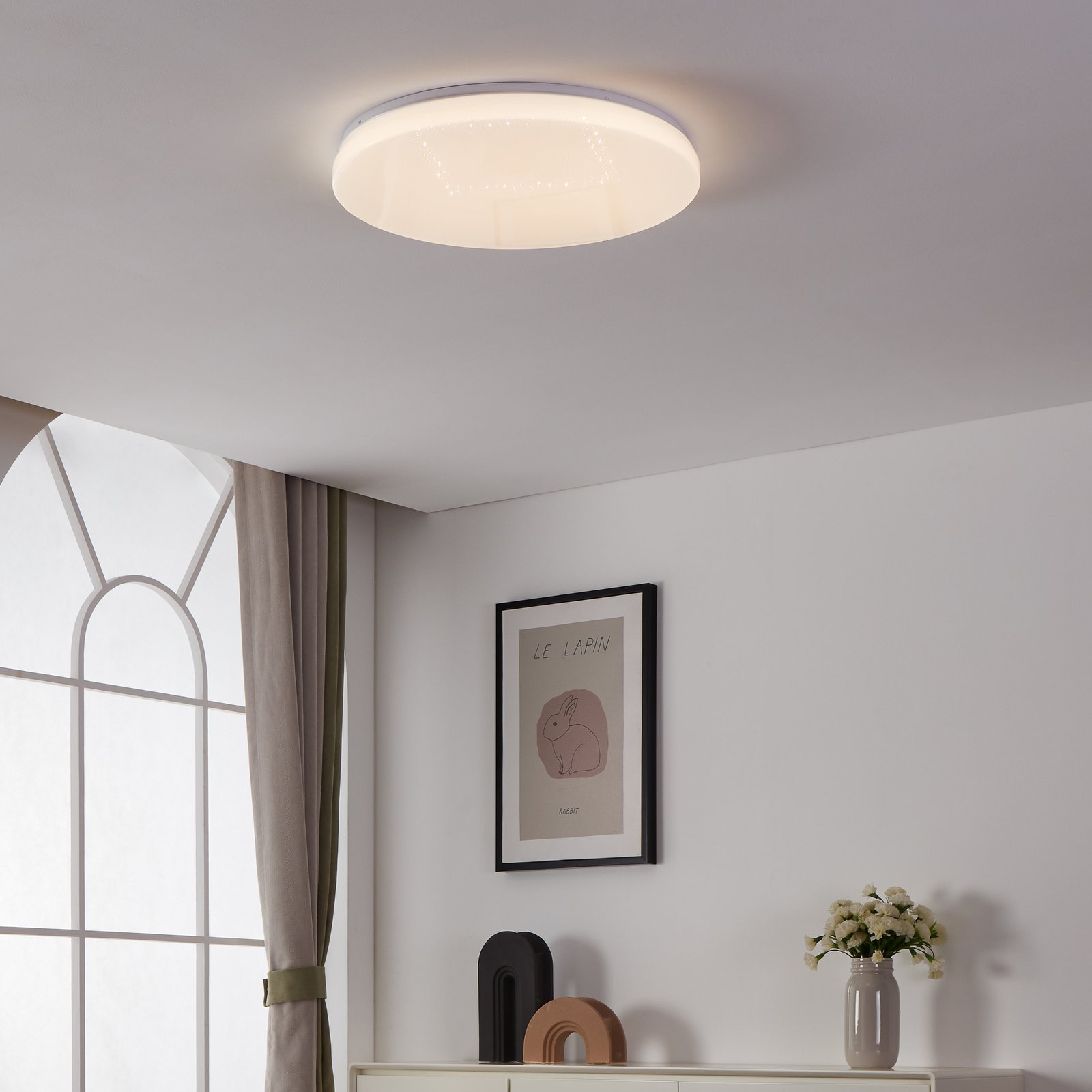 EGLO connect ceiling lamp Totari-Z, Ø56cm, 32W, crystal effect
