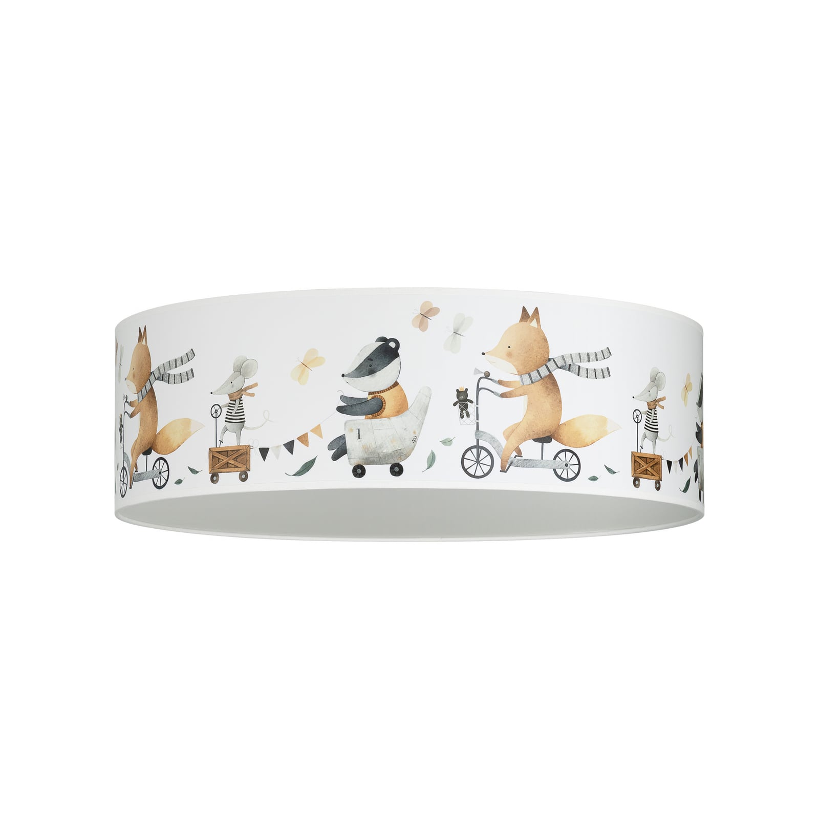 Plafonnier Kids Print, multicolore/beige, Ø 50 cm, en tissu - Duolla