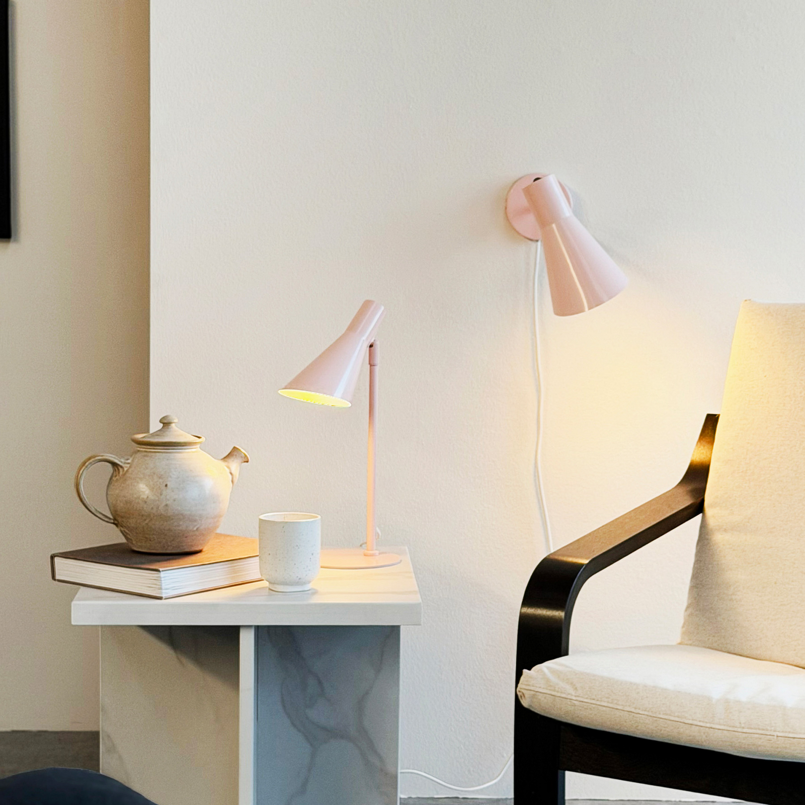 Dyberg Larsen stalo lempa DL12 Mini, rožinė, E14, metalas