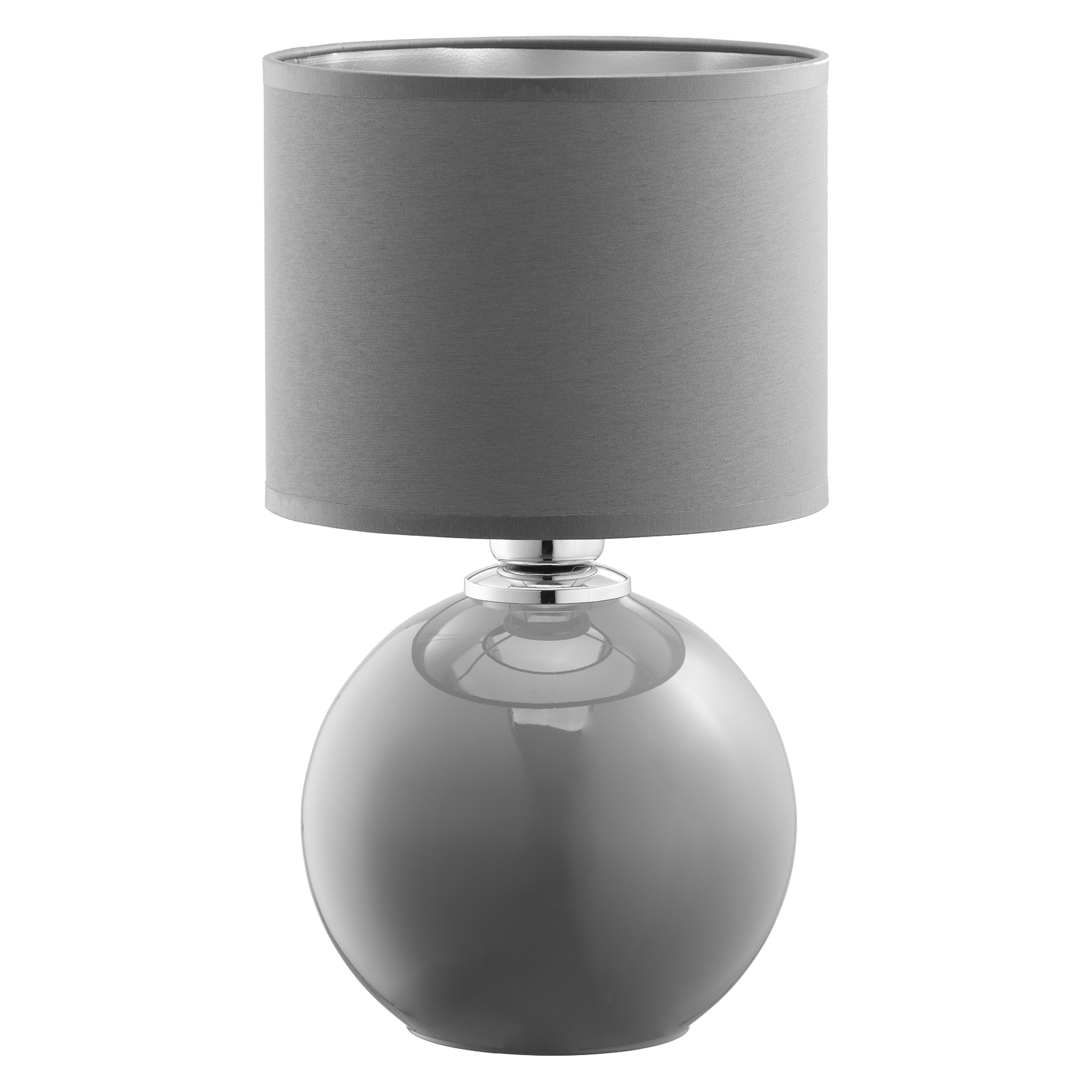 Lámpara de mesa Palla, Ø 20 cm, gris/grafito