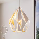 "Carlton" pakabinamas šviestuvas, baltai auksinis, Ø 31 cm