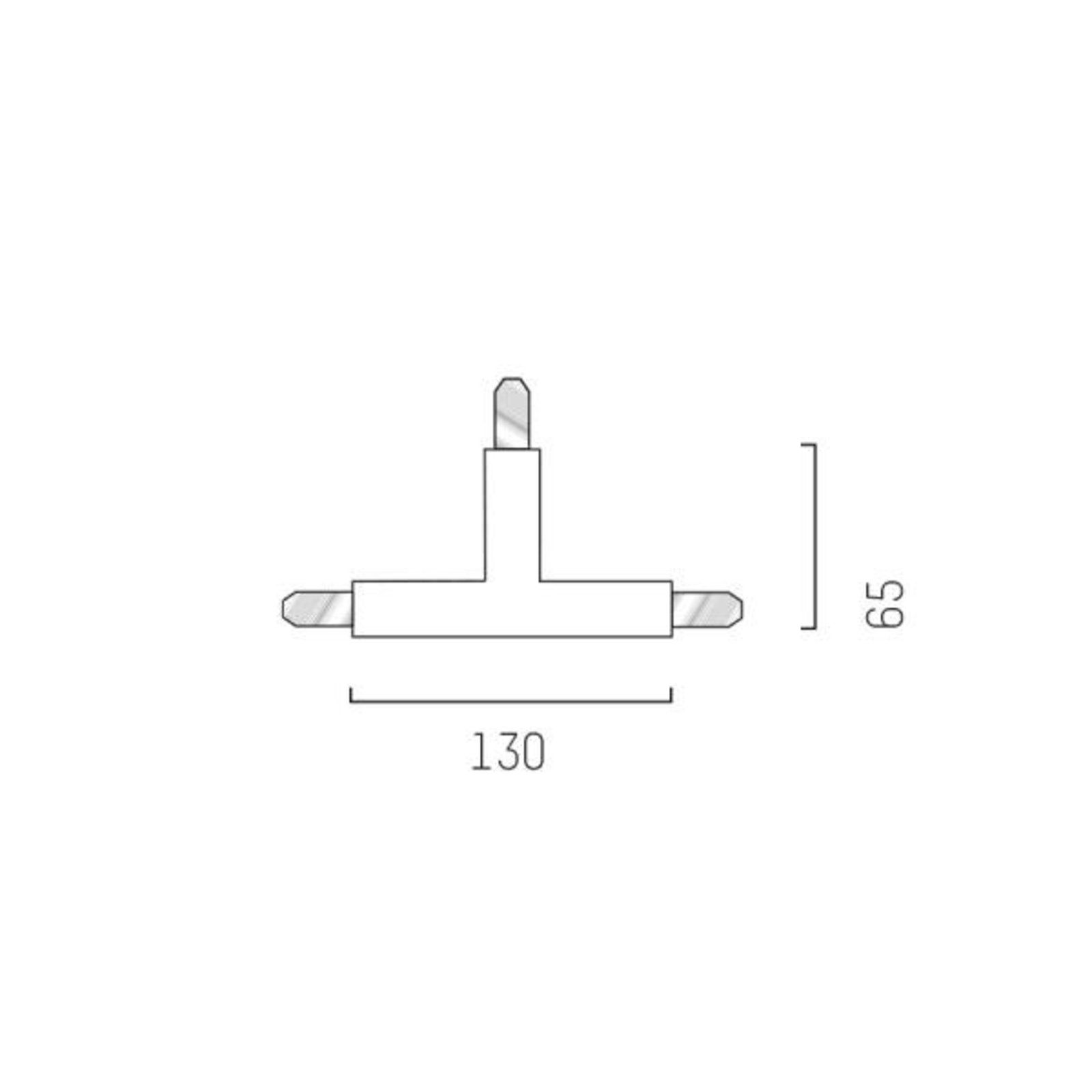 T-Verbinder für Volare 2-Phasen-Schiene, schwarz, Metall