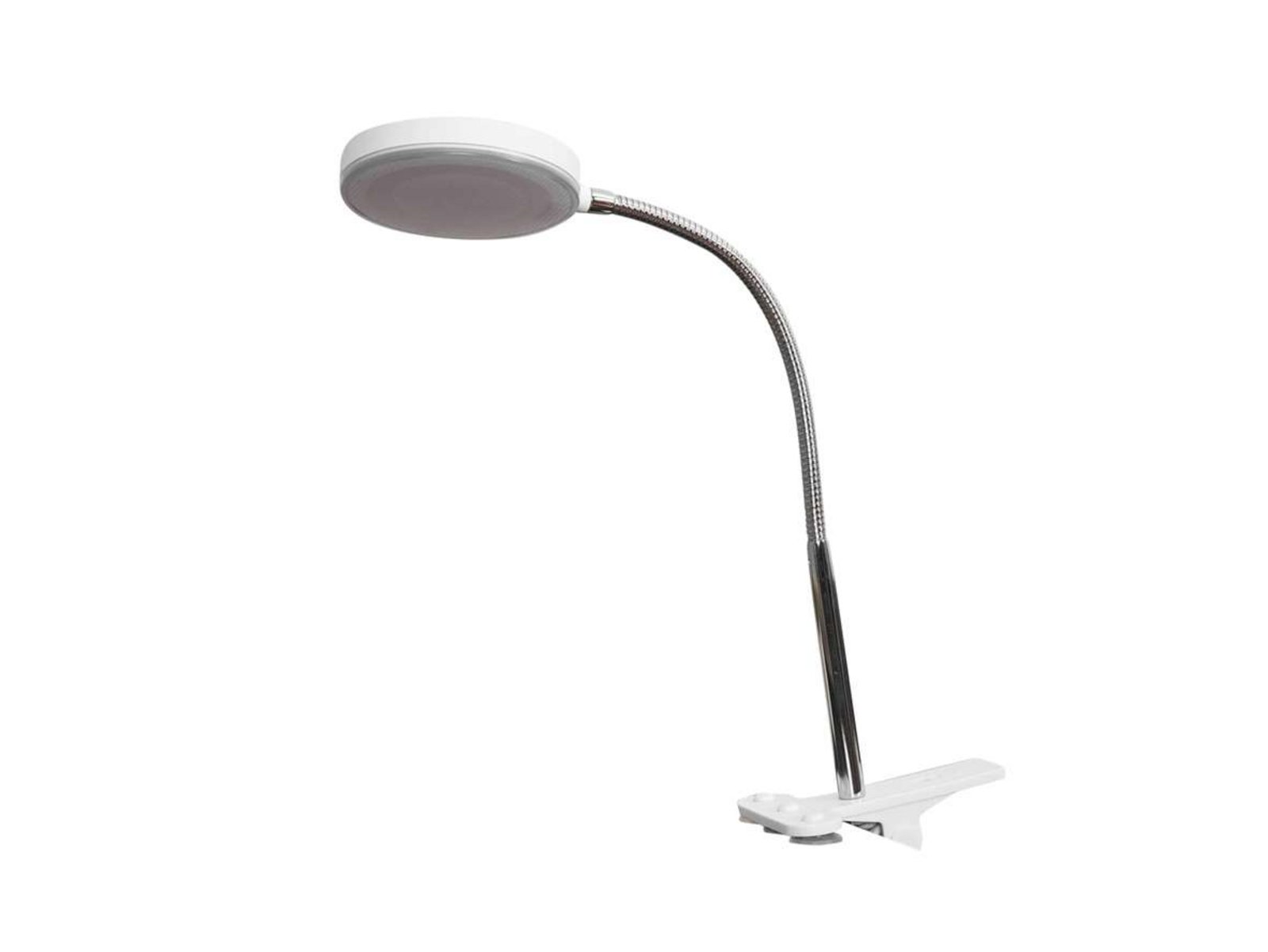 Milow LED Klämlampa Chrome/White - Lindby