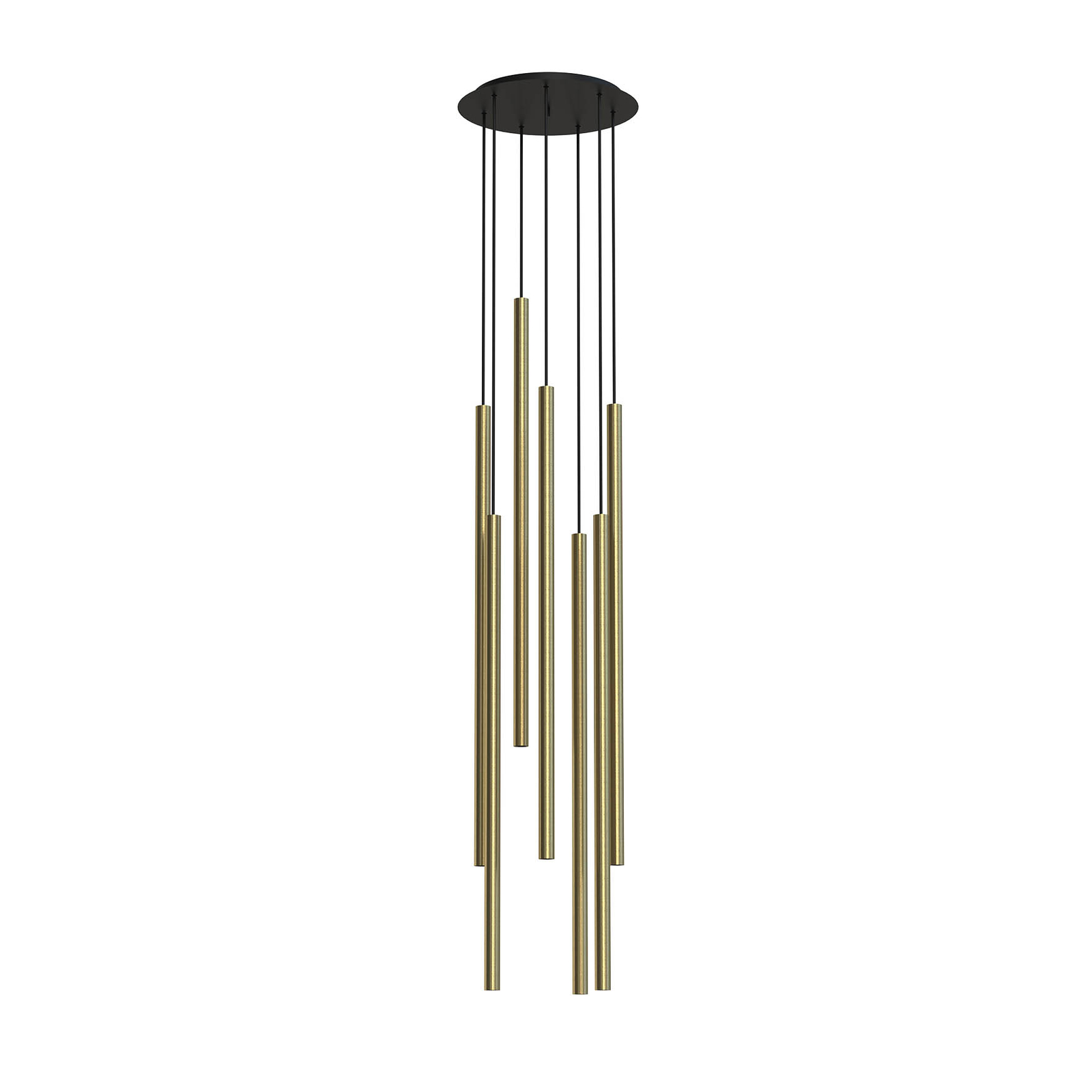 Hanglamp laser, 7-lamps, messing