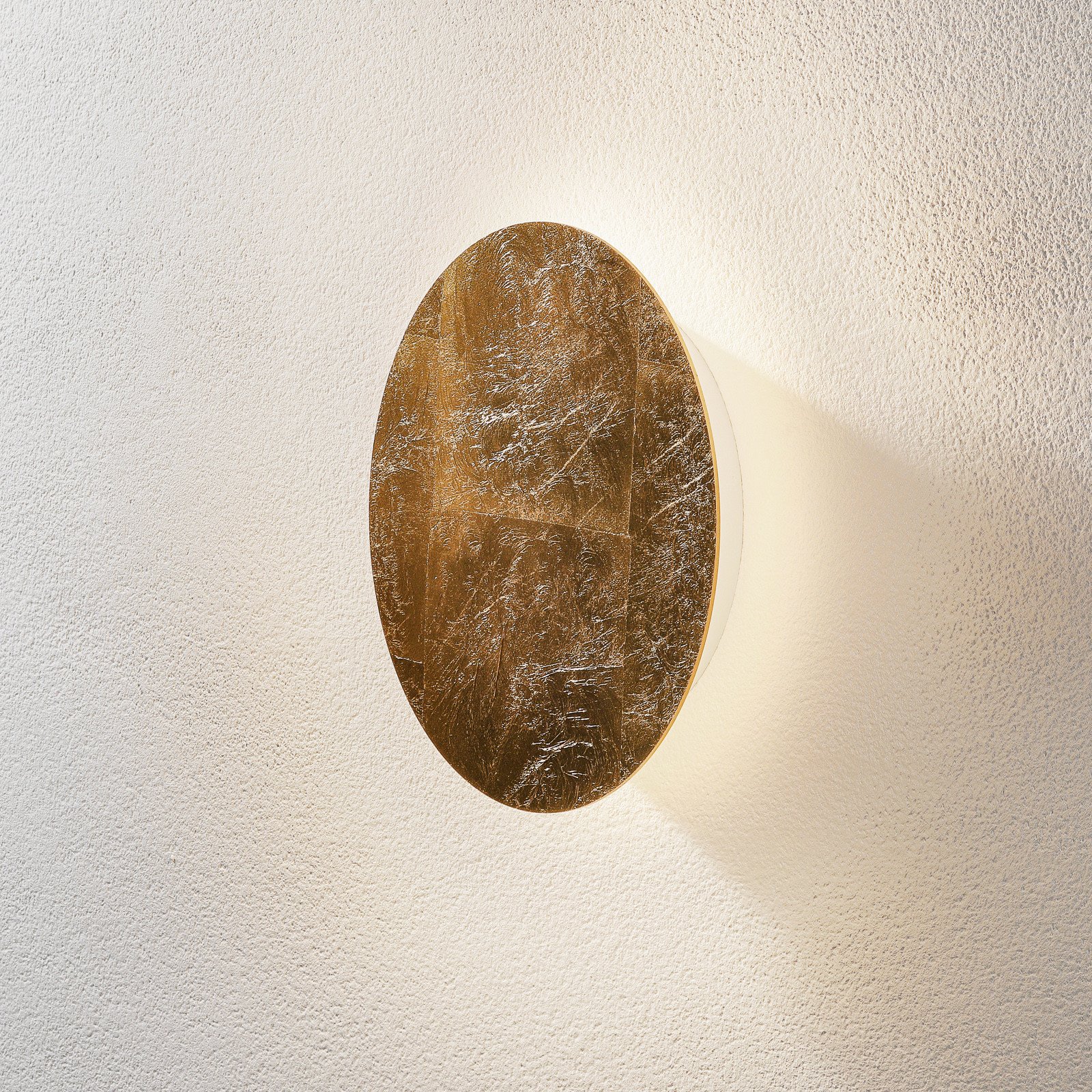 Escale Blade aplică LED foiță de aur Ø 24 cm - Camera de zi / sufragerie - modern - auriu structurat - Metal