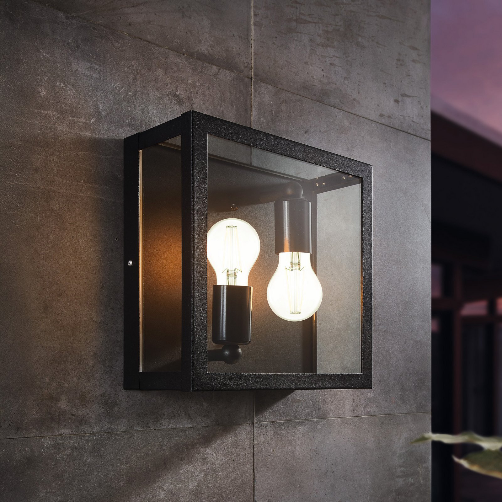 Außenwandlampe Alamonte 1, 2fl. up/down Quadrat