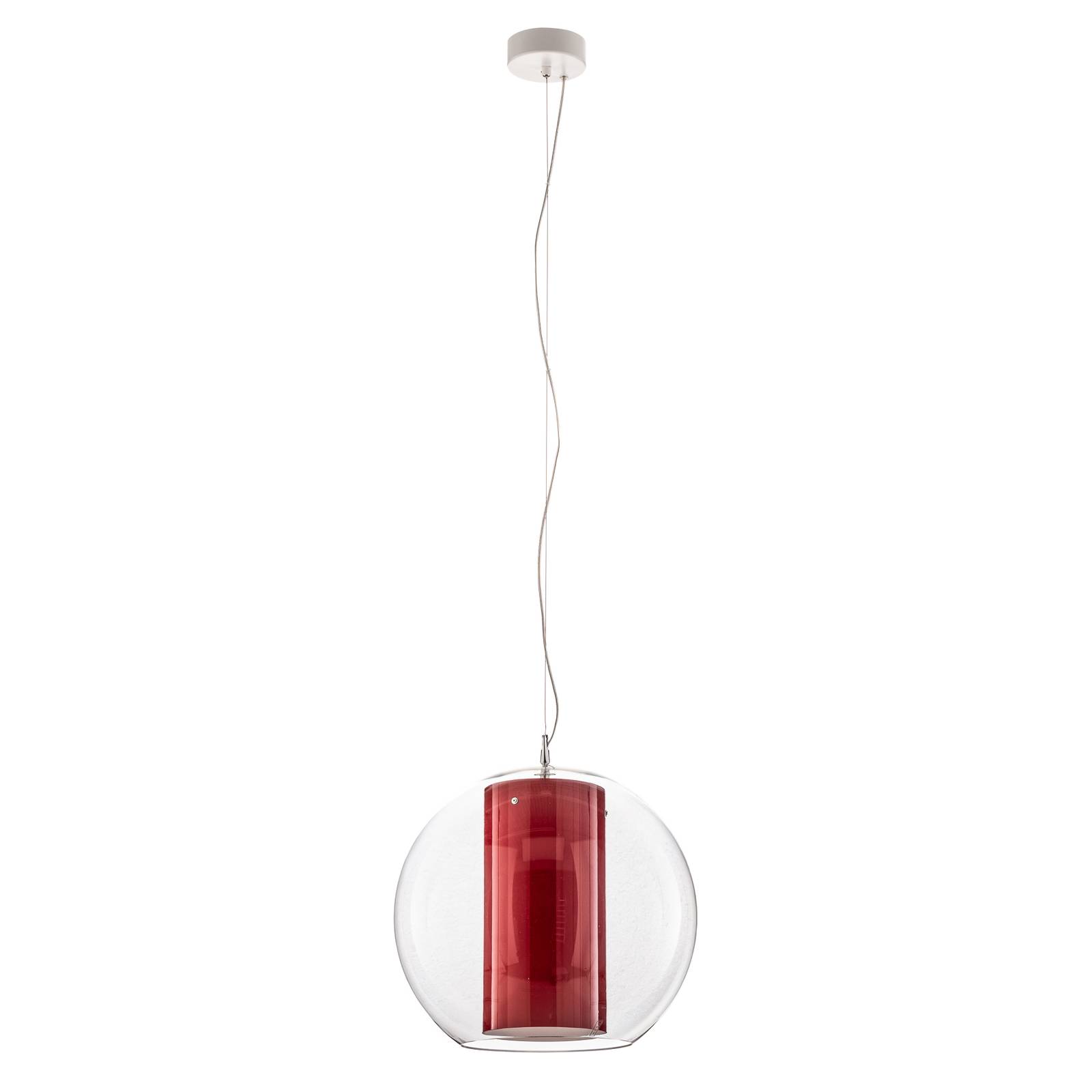 Image of Modo Luce Bolla suspension plastique rouge Ø 40 cm 