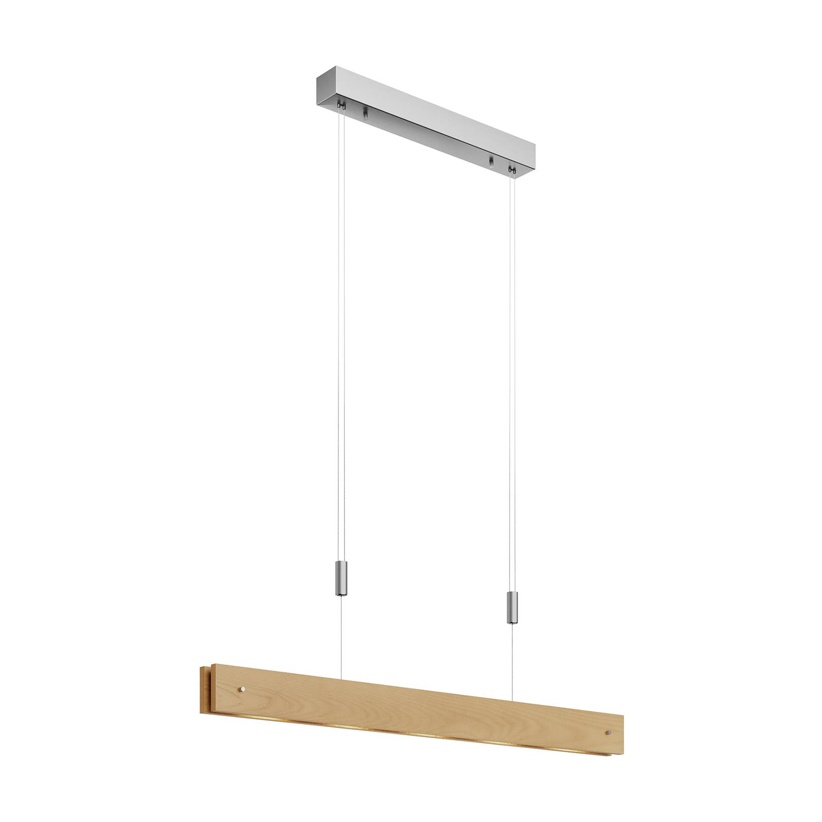 Suspension LED en bois Karinja variateur naturel