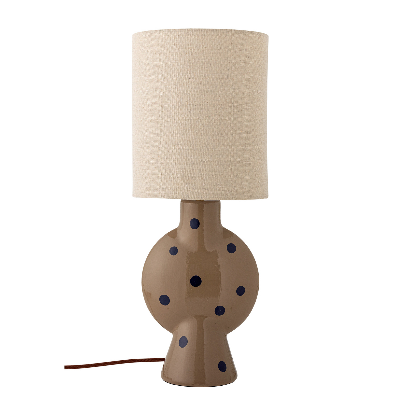 Lampada da tavolo Sergio, marrone/crema, altezza 55 cm - Bloomingville