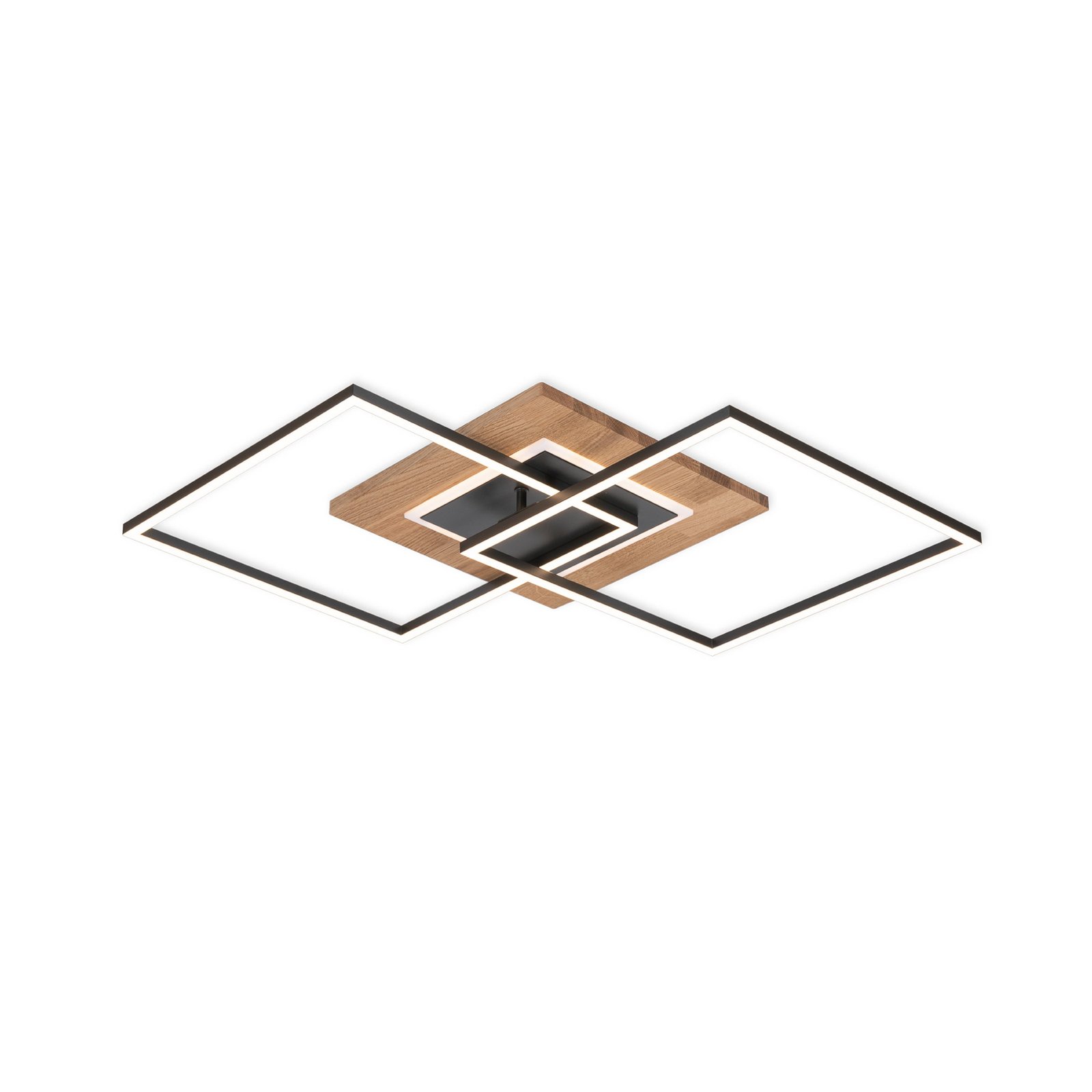 LED griestu lampa Panama M Plus, ozols/melns, garums 61 cm LED griestu lampa Panama M Plus, ozols/melns, garums 61 cm