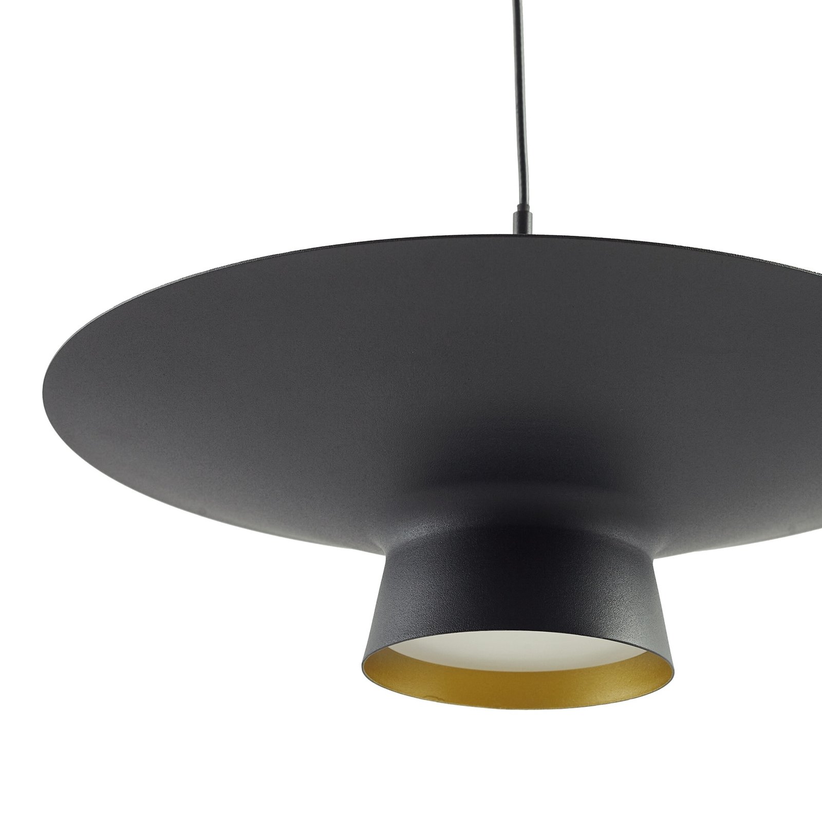 Lindby LED pendant light Norvind, 2-bulb, black, metal