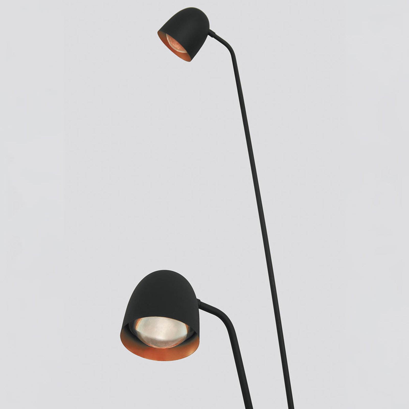 Lámpara de pie LED de regulación flexible Speers F negra.