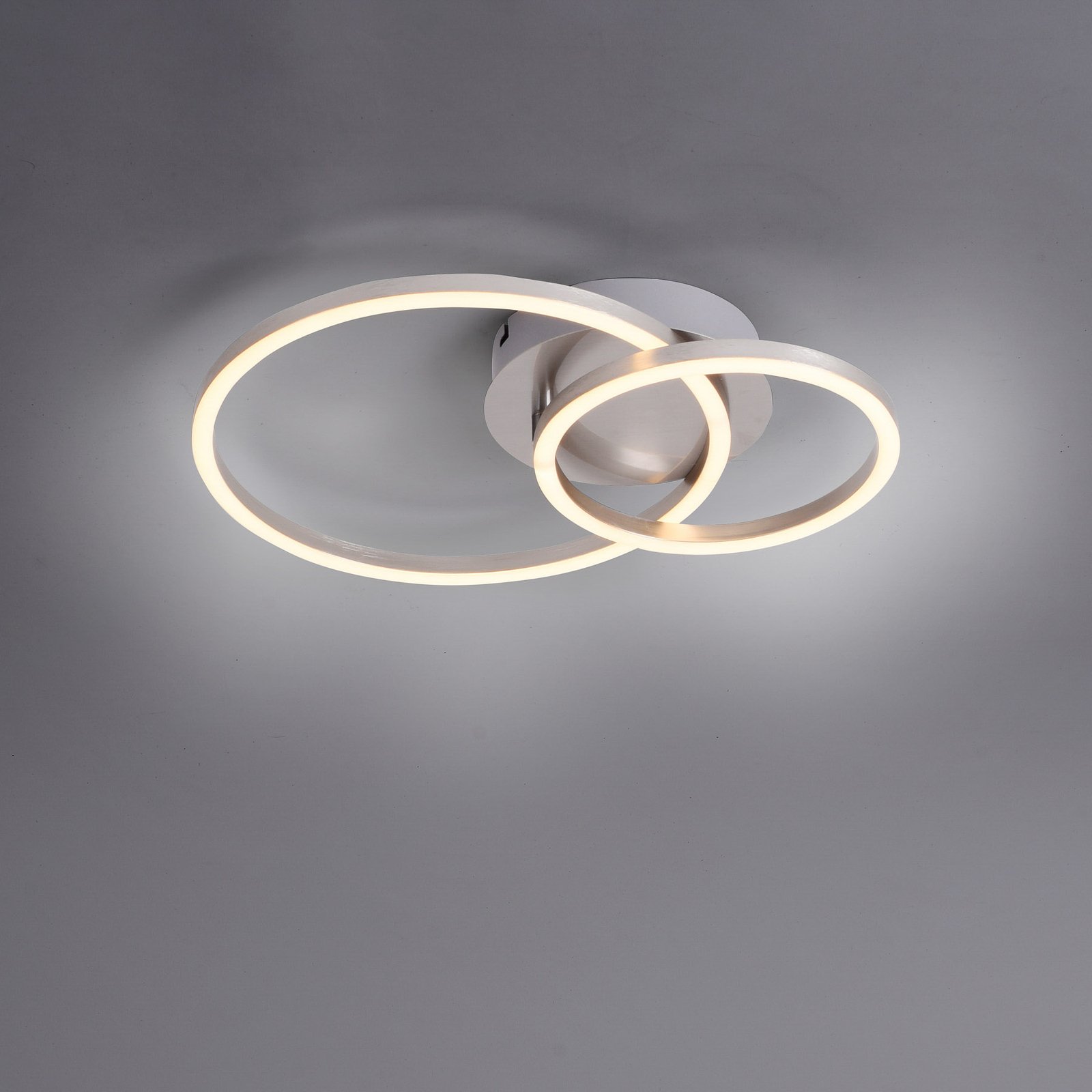 Ivanka LED ceiling light, two circles