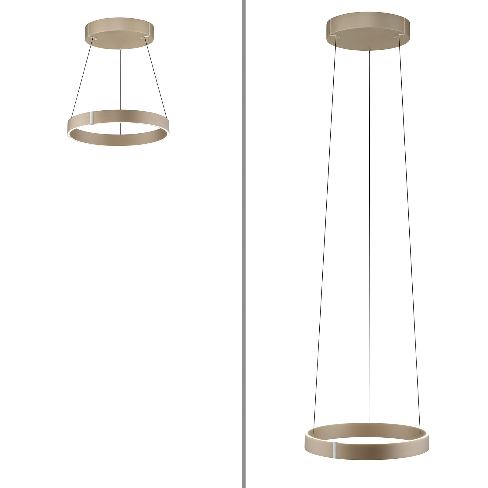 E-Clipse LED-Hängelampe, bronce, Ø 50 cm, CCT - PURE E-Clipse LED-Hängelampe, bronce, Ø 50 cm, CCT - PURE