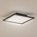 Lindby LED panel Enhife, černý, 29,5 x 29,5 cm, hliník