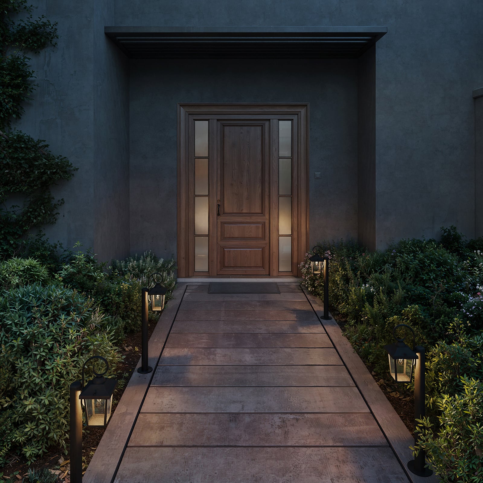 Philips tuinpadverlichting Buzzard, zwart, 75 cm, IP44, E27