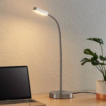 Lindby Hizuma LED-skrivebordslampe i nikkel