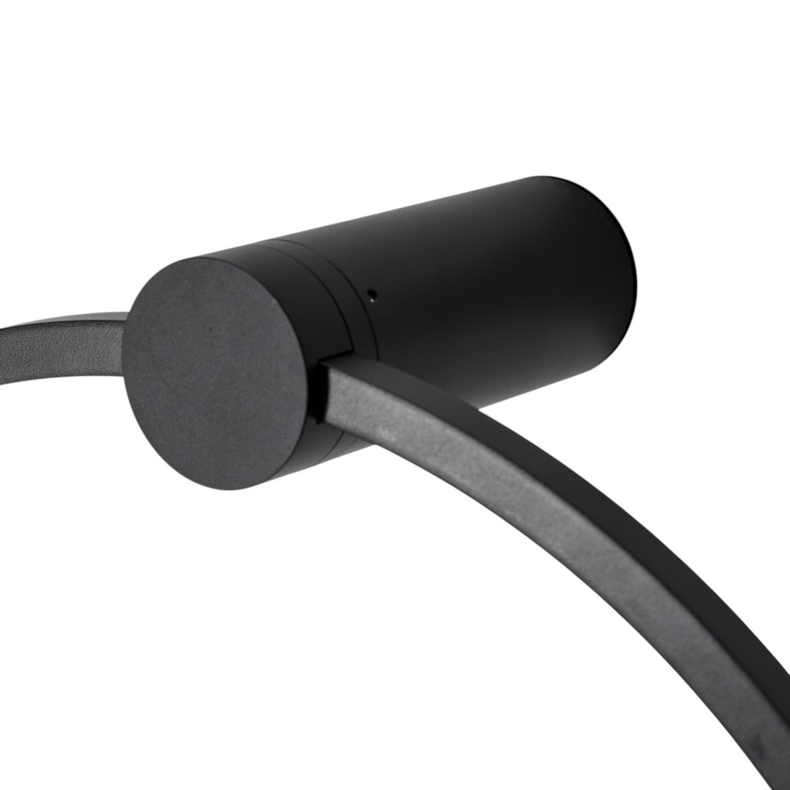 LED-Wandleuchte Saturno, schwarz, Ø 50 cm, Metall, 4.000 K