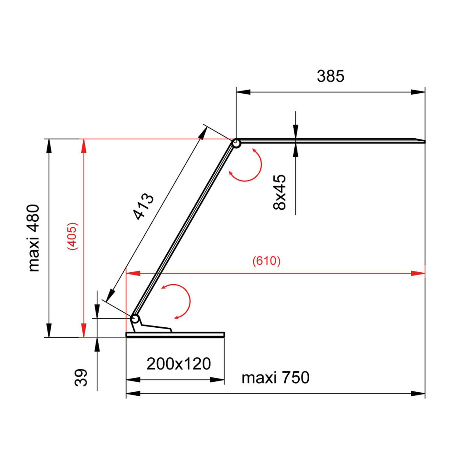 Lampka biurkowa LED Starglass ze szklaną podstawą