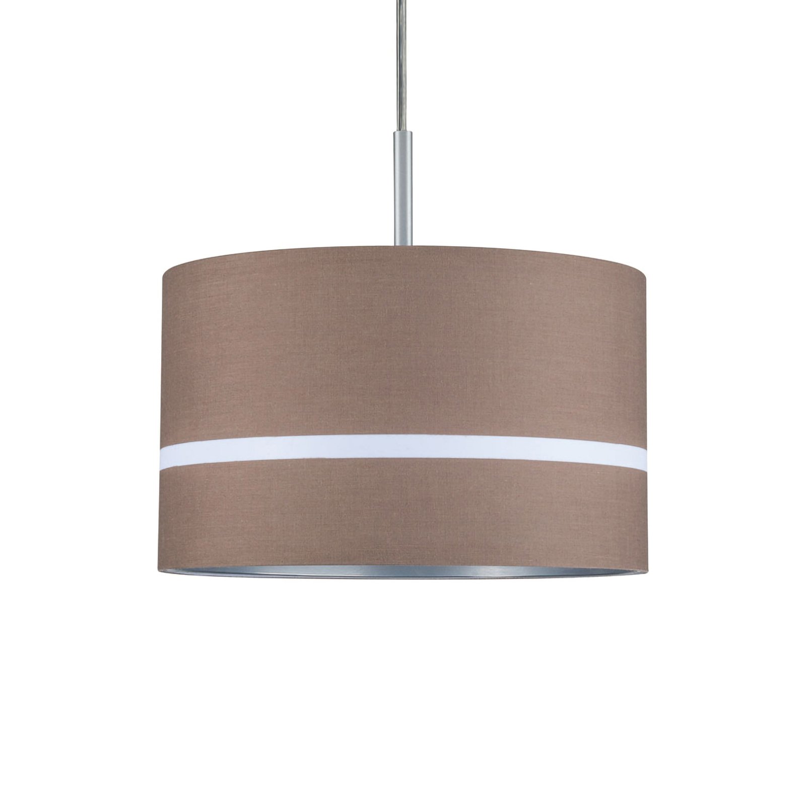 Paulmann lampshade Tessa, brown, striped, 26 cm, textile
