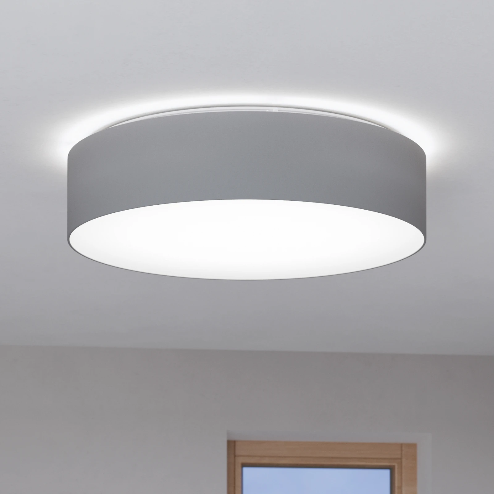EGLO connect Romao-Z LED-Deckenlampe, Ø57cm, grau