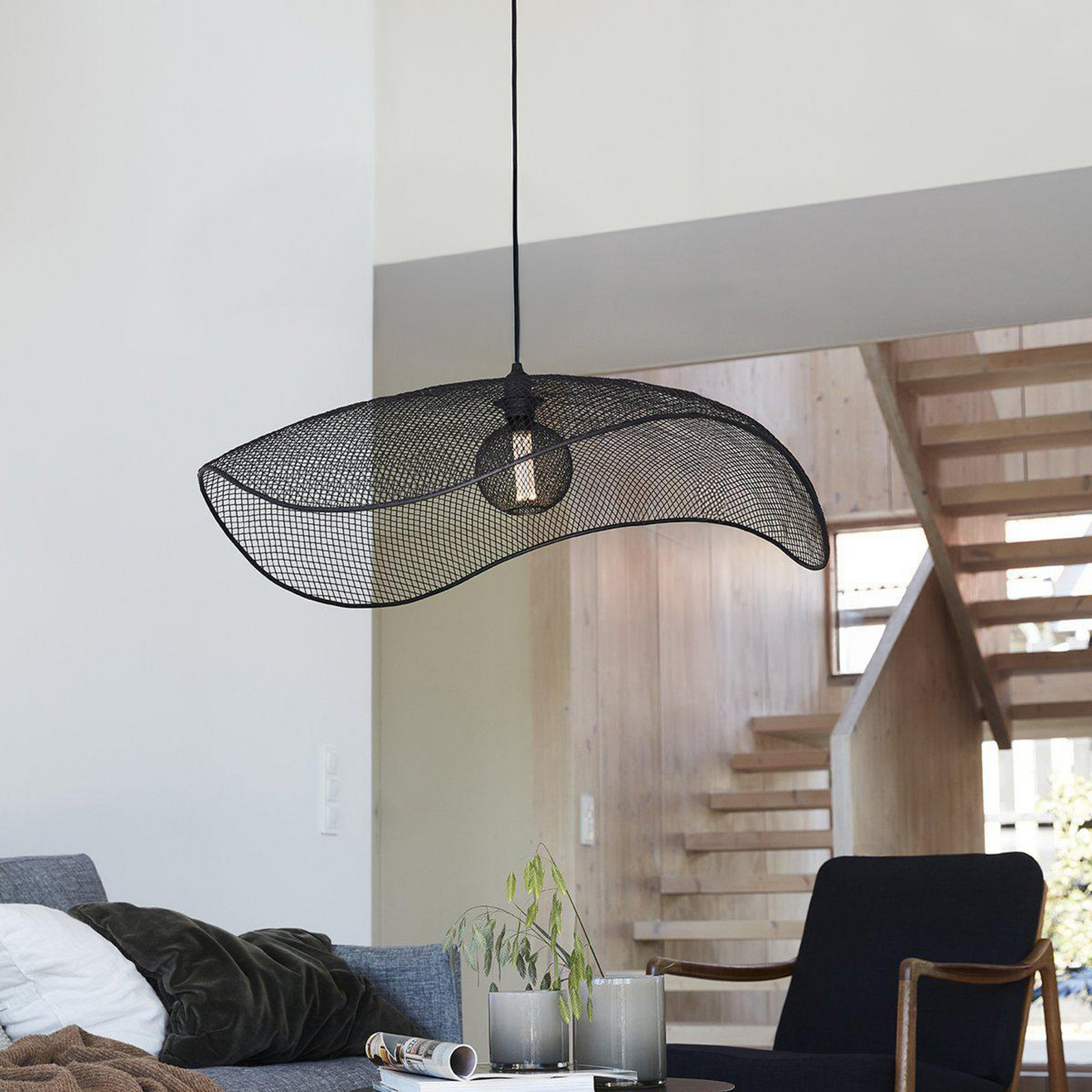 PR Home candeeiro suspenso Vivi, Ø 79 cm, preto, metal