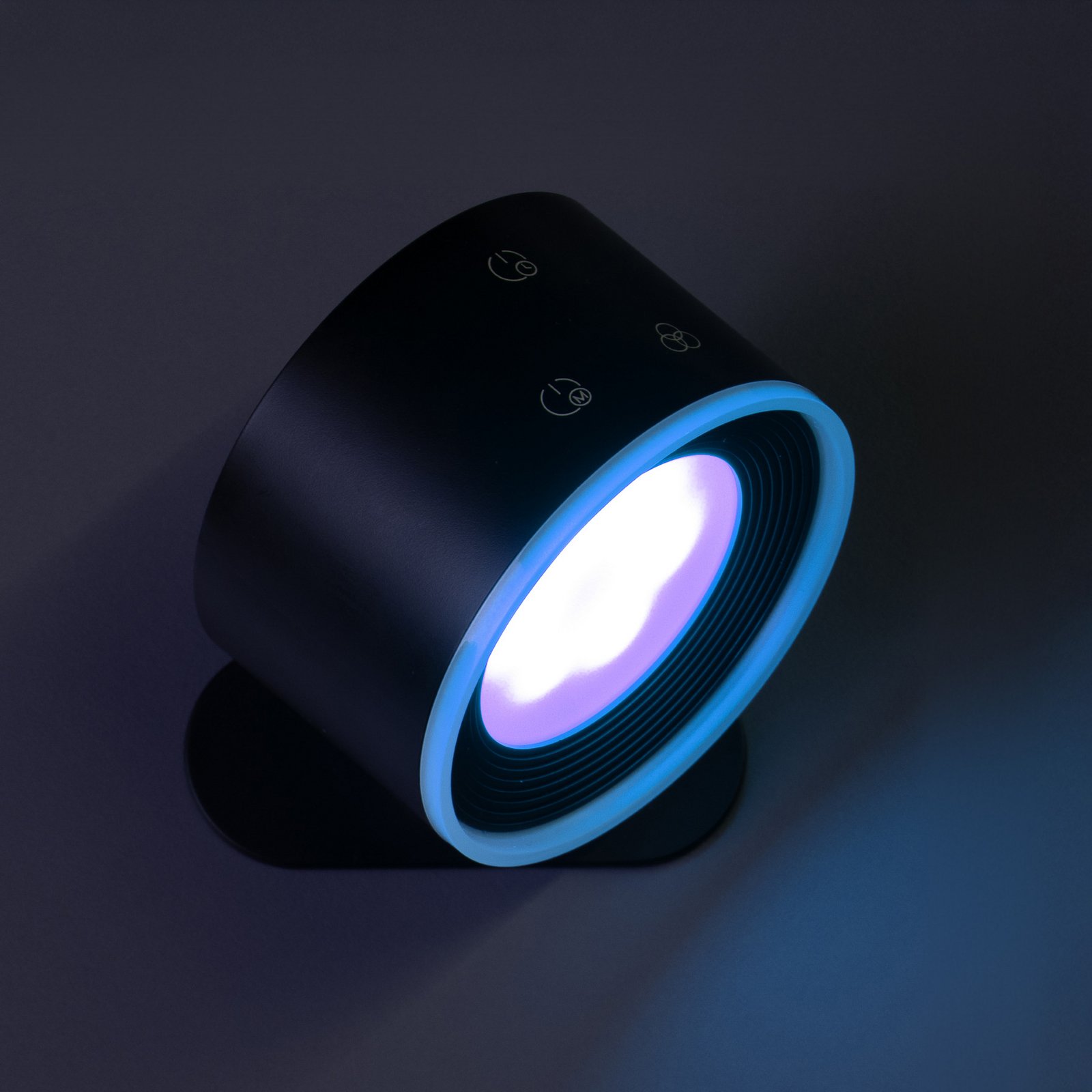 LED-Akku-Wandspot Magnetic, schwarz, dimmbar, RGBW